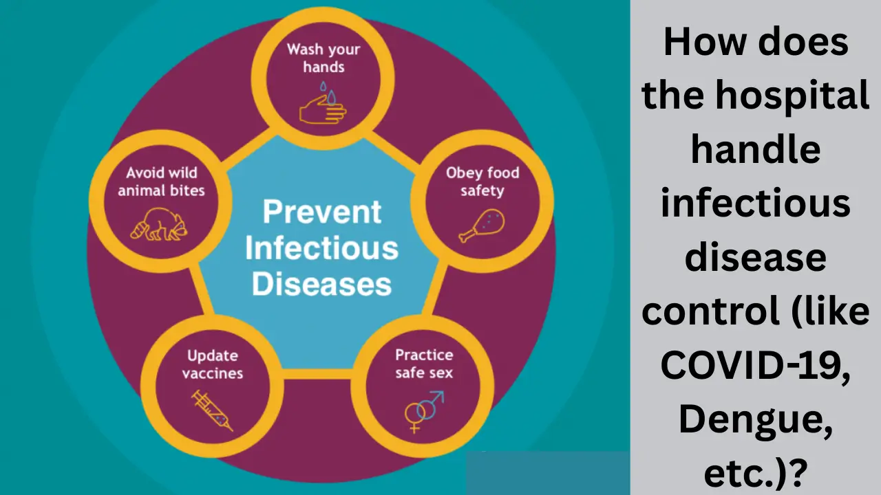How does the hospital handle infectious disease control (like COVID-19, Dengue, etc.)