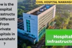How is the hospital infrastructure different from private hospitals in Nawanshahr
