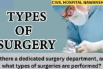 Is there a dedicated surgery department, and what types of surgeries are performed